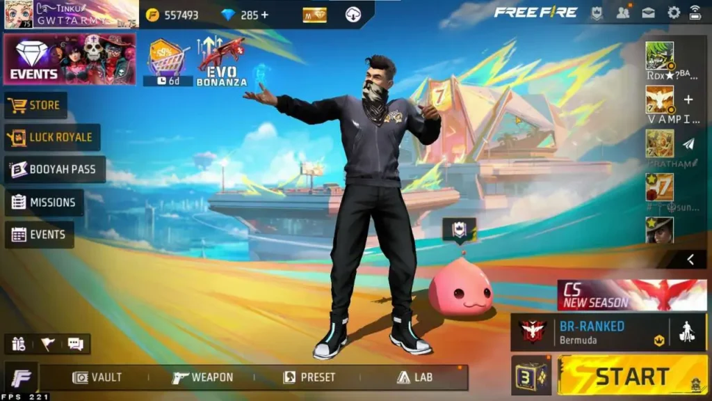 free fire advance server